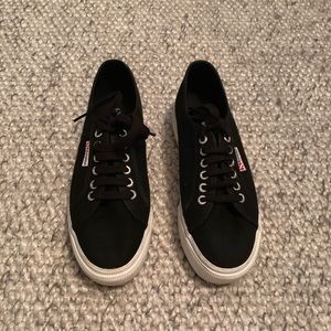 Superbad Black and White Platform Sneakers
